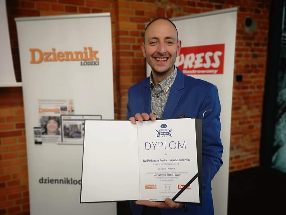 Piotr Chorążak — właściciel Folkowych Smaków z dyplomem Mistrza Smaku 2018